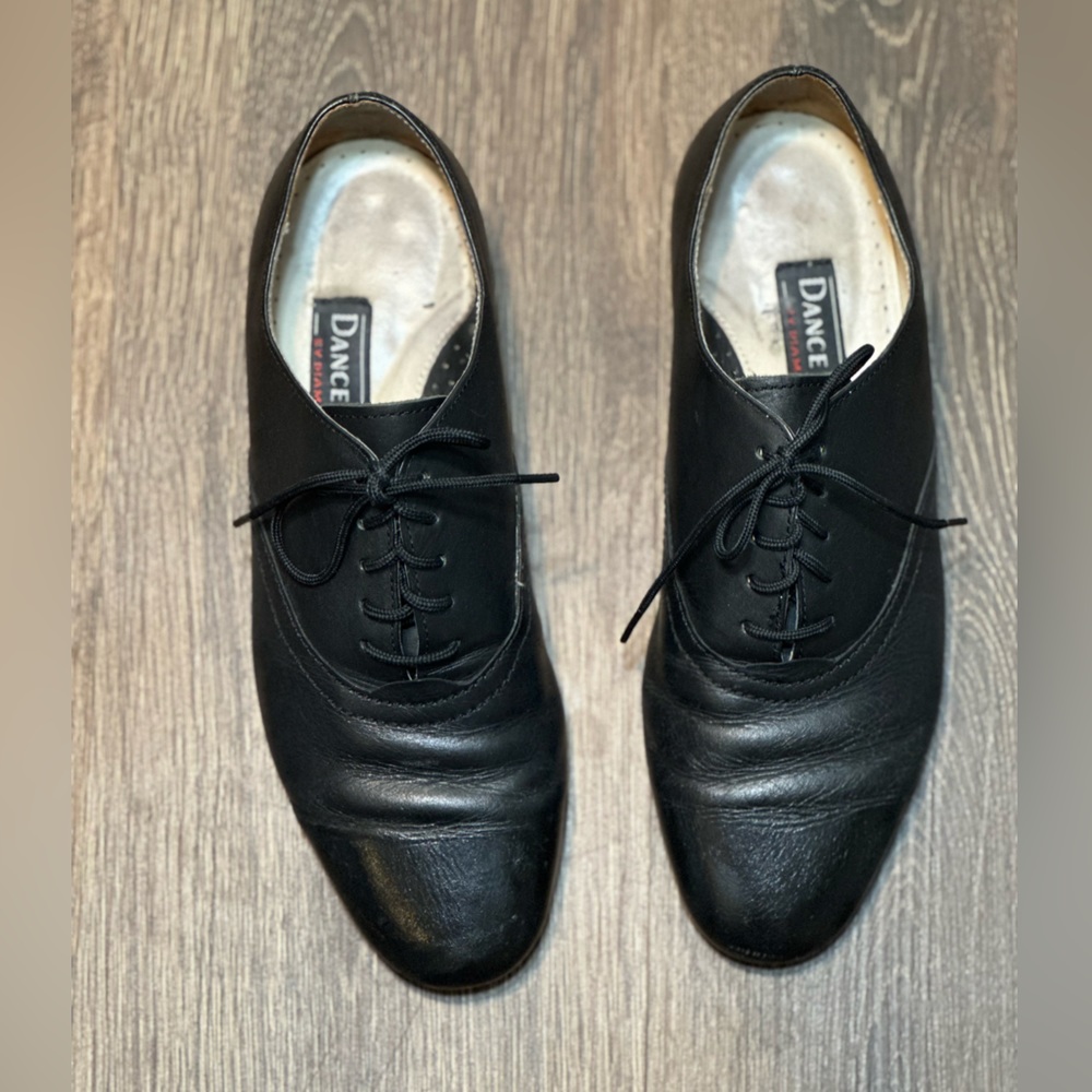 Vintage Men ballroom fine dance shoes leather shoe lace size 7 with shoe bag - Picture 4 of 12